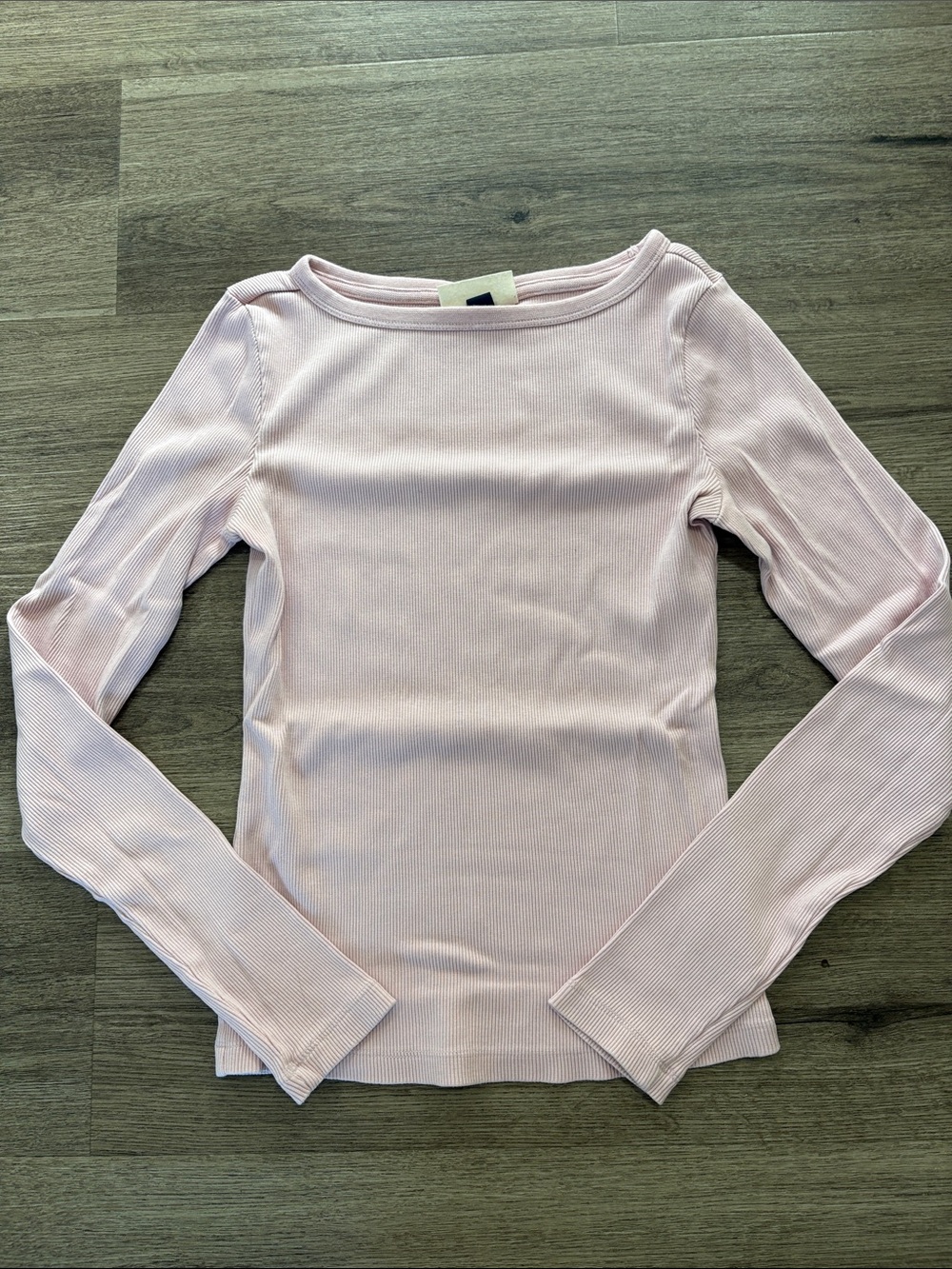 Universal Thread Pale Pink Ribbed Long Sleeve Top